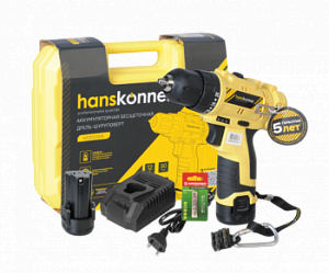 Аккумуляторный шуруповерт Hanskonner HCD1230R